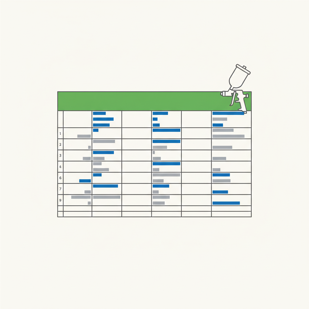 Spray Booth Finishing Schedule Template